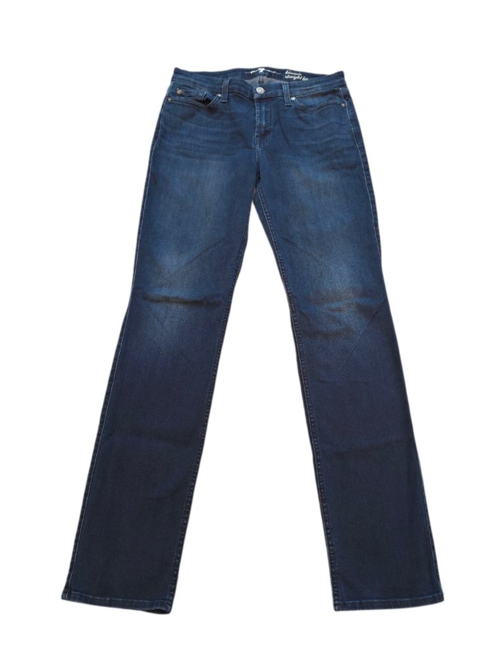 7 For All Mankind Kimmie Straight Leg Dark Wash Jeans Size 30 GUC